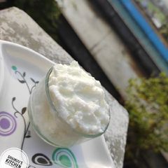 A picture of Homemade butter/Makhan.