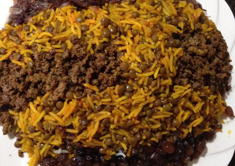 Persian Adas Polo(lentil and rice)