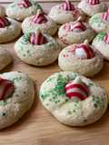 Candy cane kiss cookies