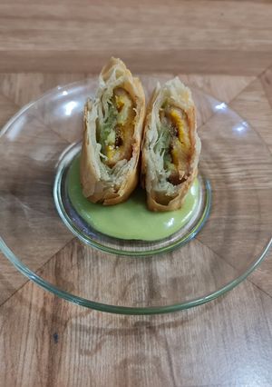 Foto resep Lumpia Pisang Lumer Matcha
