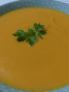 Una foto de Crema de zanahoria y calabaza