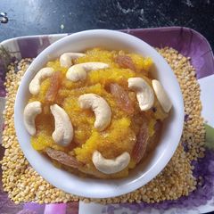 A picture of Moong Dal Ka Halwa.
