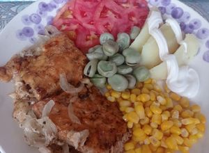 Una foto de Pescado Palometa al horno con queso