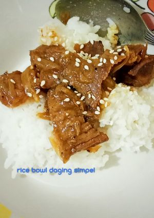 Foto resep Rice Bowl Daging Simpel