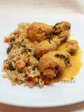 Lemon Chicken Drumsticks with Brown Rice & Vegetables