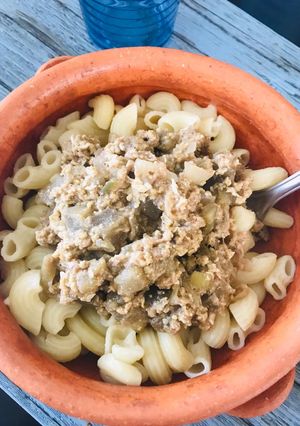 Una foto de Fideos con atún