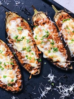 Una foto de Berenjenas rellenas al horno en Thermomix
