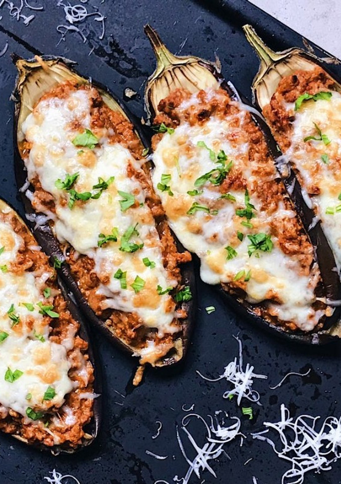 Una foto de Berenjenas rellenas al horno en Thermomix