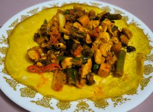 Gambar Telur Bistik Chilli Pesto
