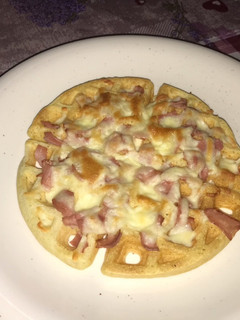 Una foto de Waffles salados