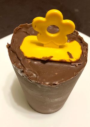Una foto de Helado cubierto de chocolate en vasito 🍦🍫
