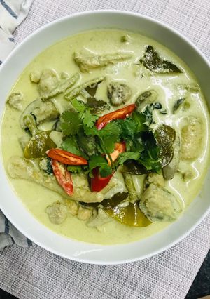 Foto resep Thai Green Chicken Curry 🇹🇭💚(Kari Ayam Hijau Thailand)