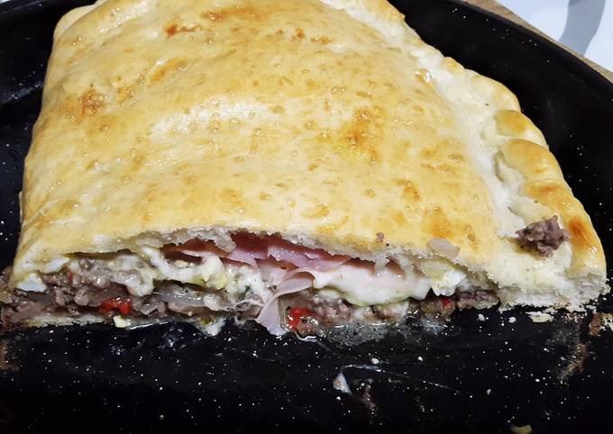 Calzone de carne queso y jam n Receta de Stella M Cookpad