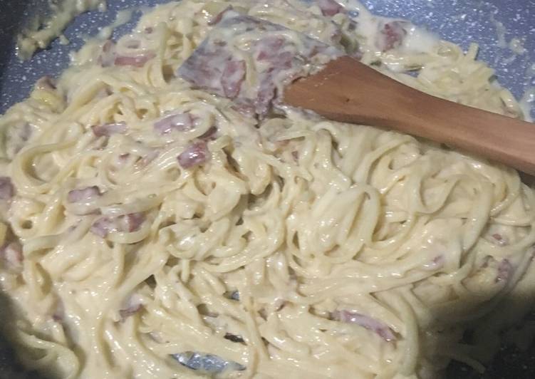 Resep Fettucini Carbonara Anti Gagal