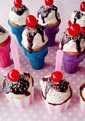 Foto principal de Cupcakes con forma de helados!