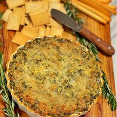 A picture of Hot spinach - articoke dip.