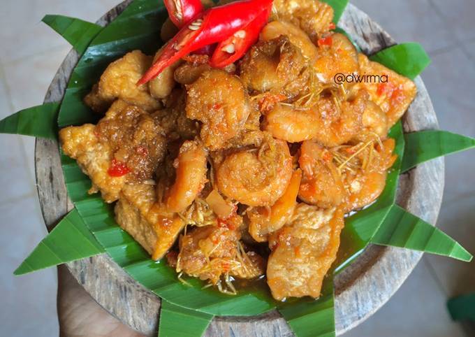 Orek Tahu Udang Kecap