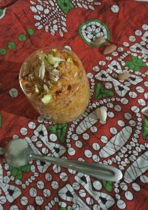 A picture of Gajar ka halwa.
