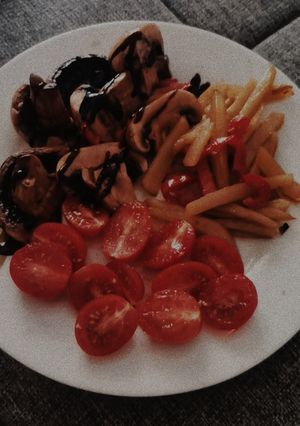 Φωτογραφία της συνταγής Φρέσκα μανιτάρια στο φούρνο με κρέμα βαλσάμικο!
