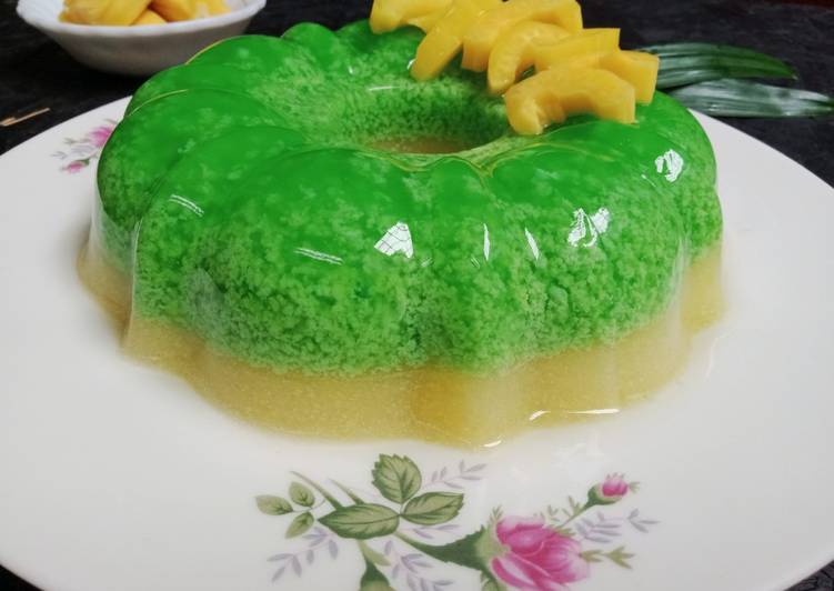 Puding Pandan Lumut Lapis Nangka Puding Pandan Lumut Lapis Nangka
