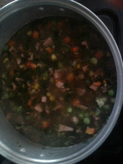 A picture of Hamburg soup/stew.