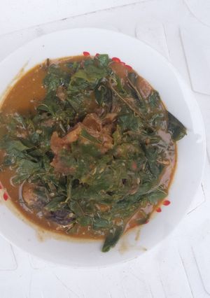 A picture of Oha soup.