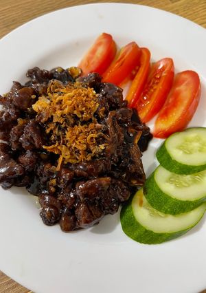 Foto resep Sate goreng kambing/sapi simpel