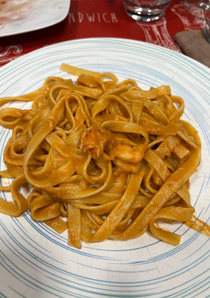 Una foto de Espaguetis con langostinos