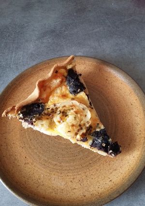 Une photo de Tarte boudin-chèvre