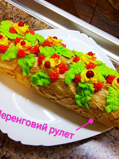 Фото Меренговий рулет.