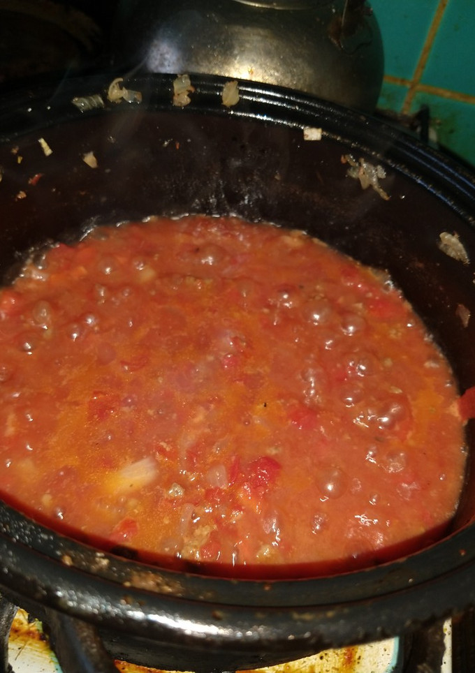 Una foto de Salsa de carne rápido, rico y económica