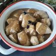 Pollo en salsa de café en DME, F y G y tradicional