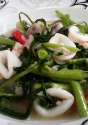 Foto resep Tumis kangkung sederhana