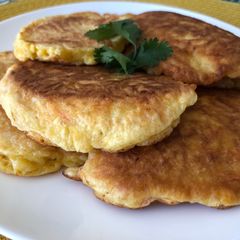 A picture of Carrot and Cheese Savory Pancakes.