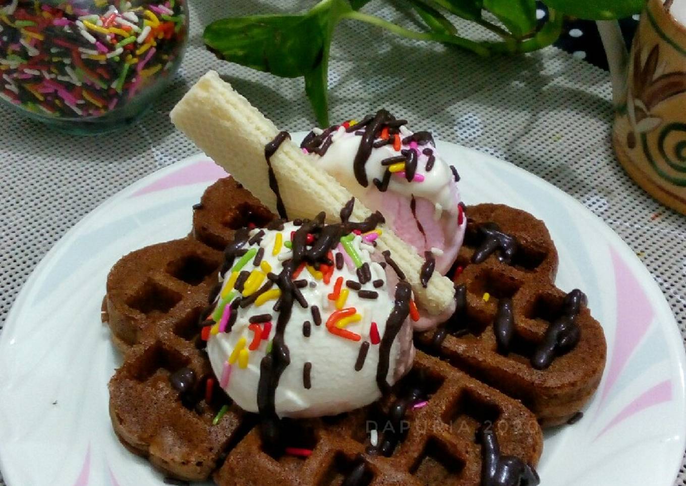 Resep Waffle choco Anti Gagal