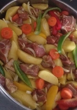 صورة لوصفة صينية البطاطا مع اللحم والخضار