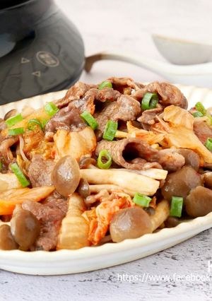 泡菜牛肉時蔬_一鍋到底10分鐘 的食譜成品照片