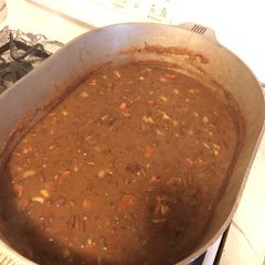A picture of Red beans with sausage an Tasso.