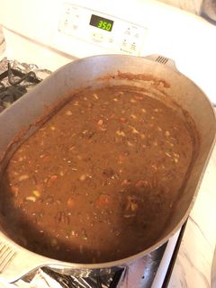 A picture of Red beans with sausage an Tasso.