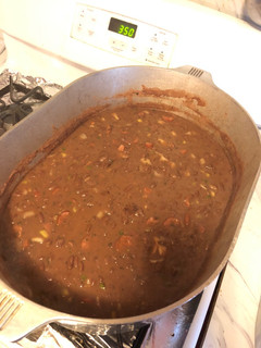 A picture of Red beans with sausage an Tasso.