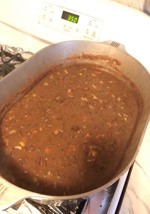 A picture of Red beans with sausage an Tasso.
