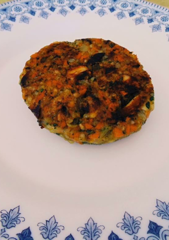 Una foto de Burguer vegetal de Arroz
