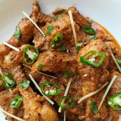 A picture of Chicken Afghani Karahi.