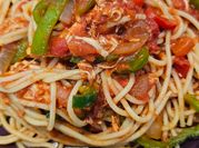 A picture of pasta strips