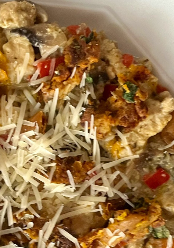 Una foto de Topping de calabaza tostada con albahaca y finas hierbas 🎃