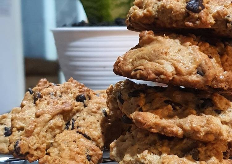 Cara Membuat Cookies oats choco chip Anti Gagal