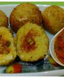 Fried Sambhar Rice Balls with stuffed Concasse Sauce