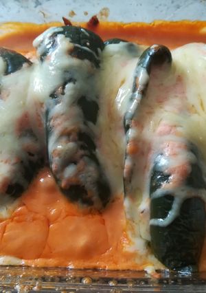 A picture of Baked Poblano Peppers.