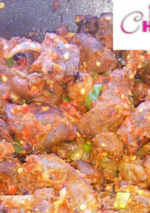 A picture of Asun {spicy goat meat).