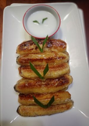 Foto resep Pisang uli bakar karamel vla santan